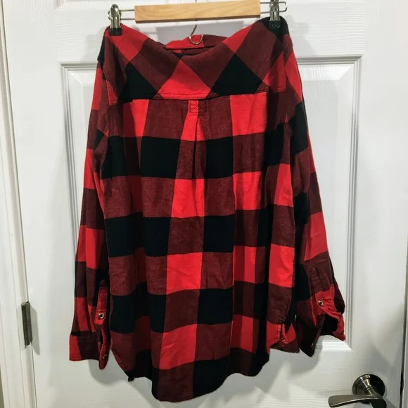 Sonoma Red and Black Buffalo Plaid Checkered Shirt - Picture 5 of 9